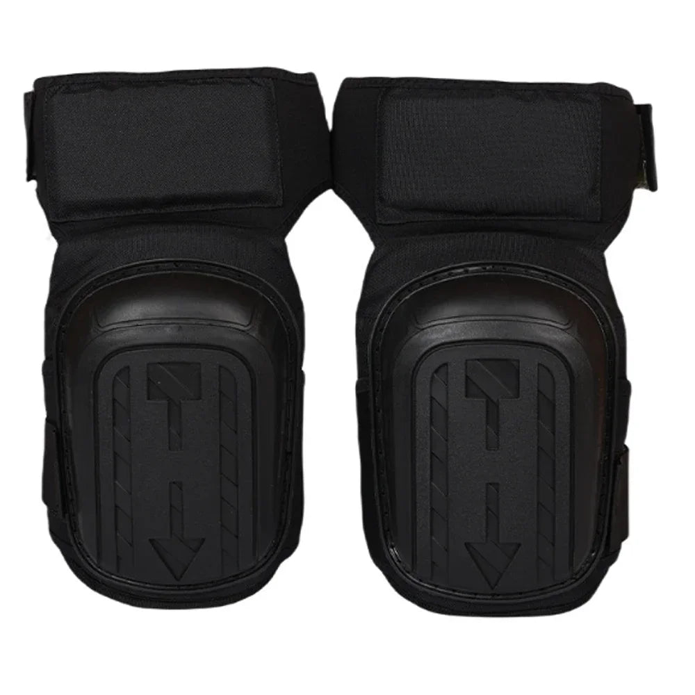 Un jeu de genouillères en gel noir robustes pour la protection.