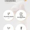 Infographic showing four core advantages of silicone door handle bumpers: no punching required, strong self-adhesiveness, env