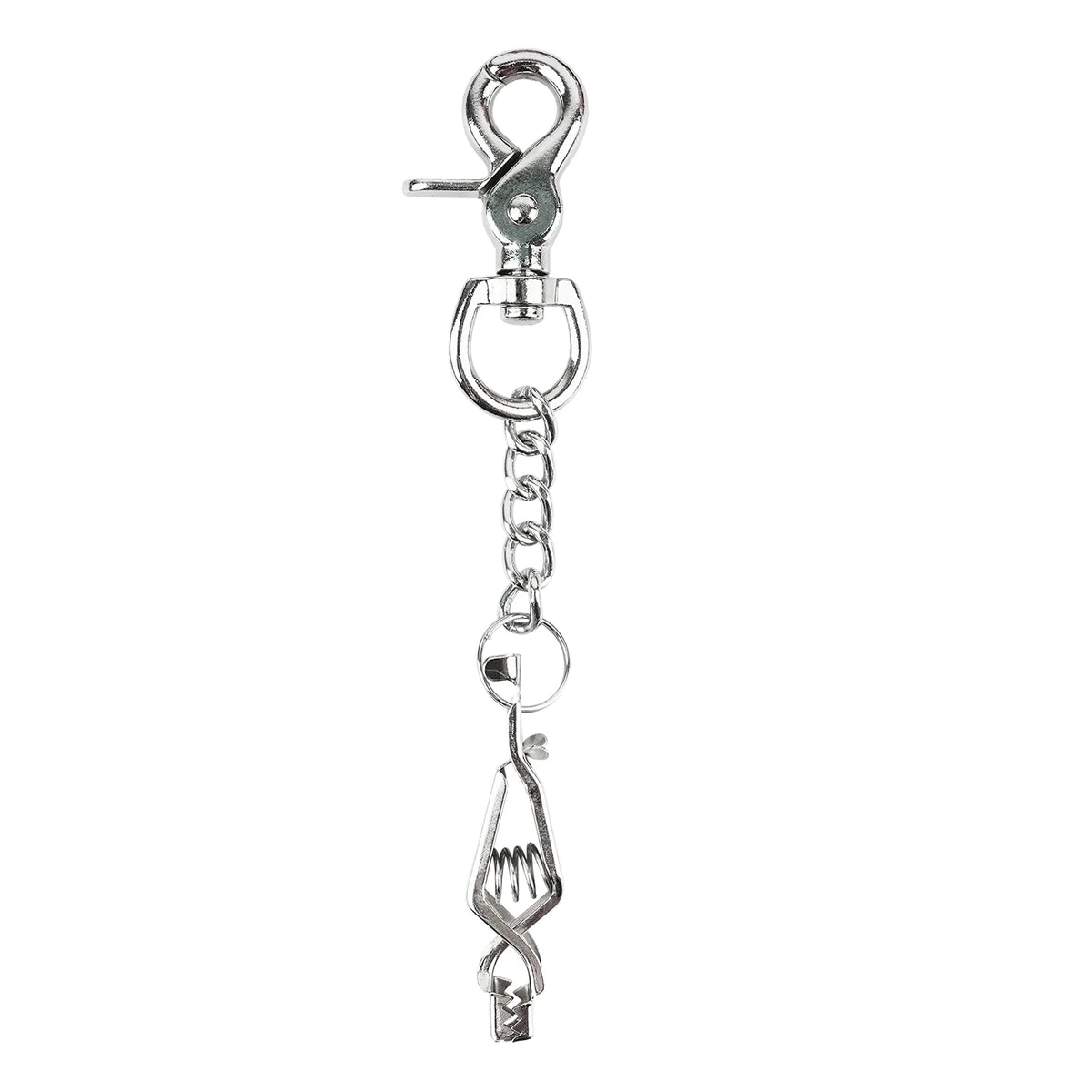 Heavy duty metal glove clips for work and outdoor use featuring a silver metal clip.