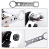 A set of professional electric rivet nut gun components including a tool body and various rivets.