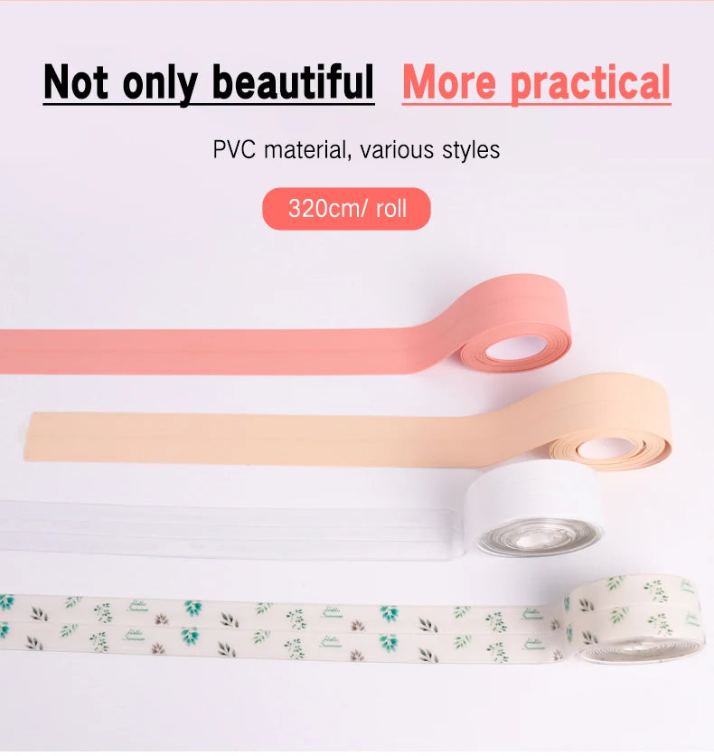 Rouleaux de ruban adhésif PVC rose, beige et blanc pour divers projets DIY et réparations domestiques