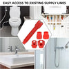 A set of 14 multi-functional plumbing wrenches and tools for easy access to existing supply lines.