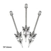 A set of multi-style alloy charms for DIY jewelry making featuring ornate, elongated designs.