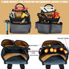 Two large capacity tool pouches designed for convenient access to tools and hammers.