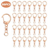 A collection of 30 gold-colored lobster clasp key rings for DIY jewelry.
