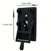 Black decorative flip handle light switch cover with dimensions 7.6cm by 12cm.