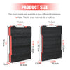 Two thicknesses of foam inserts for toolboxes shown with dimensions and measurements.