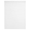 White pleated window blinds with horizontal stripes