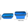 Bandeja de plástico azul brillante con borde negro para organizar piezas magnéticas.