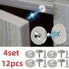 A set of four cabinet door magnetic closures with visible electrical sparks.