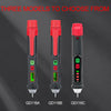 Three models of non-contact voltage tester pens, GD116A, GD116B, and GD116C, shown vertically.