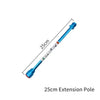 A blue paint sprayer gun extension pole shown diagonally with a 25cm measurement mark.