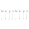 A set of ten realistic dragonfly clips in various colors and designs for garden decor.