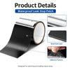 Roll of black waterproof leak stop patch tape showing the material and adhesive texture