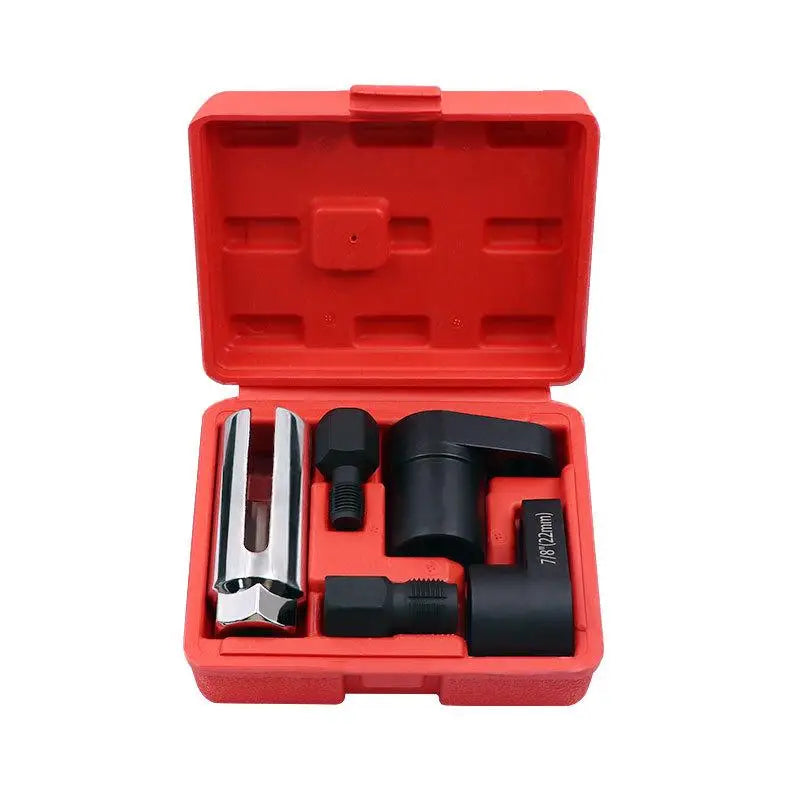Red tool case containing a set of professional oxygen sensor removal and installation tools.