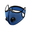 Blaues ergonomisches, verstellbares Atemschutzmaske mit schwarzem Zier und Netzgewebe