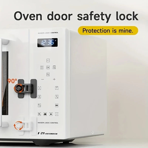 Puerta blanca de refrigerador con pantalla digital y mecanismo de seguro