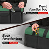 A split view showing a front and back function bag for tool storage, highlighting convenient and practical features.