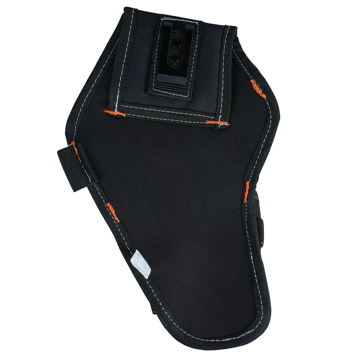 Black heavy-duty cordless tool holster designed to secure drill bits.