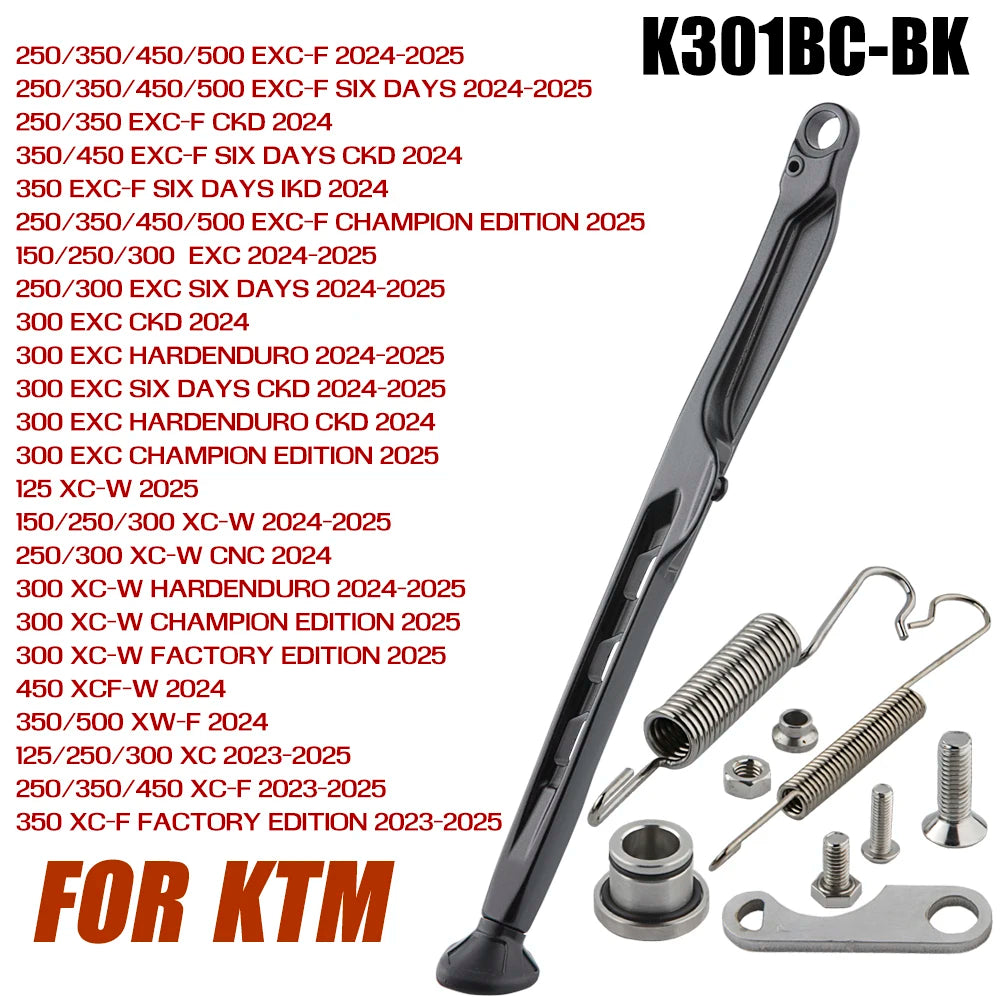K301BC-BK motorcycle side stand kickstand kit for KTM with various model options