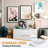 Damage-free hanging and decorating adhesive strips for photo frames and decor
