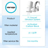 Robinet blanc avec système de filtre, produit T1 Faucet Filtration System utilisant un charbon activé