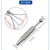 A silver precision diamond gripper tool with a textured handle and various sized tips.