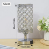 Silber-Touch-Sensor-LED-Schreibtischlampe mit Diamantkristallschirm und Metallbasis