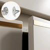 Close-up view of an invisible magnetic door latch mechanism used for furniture doors.