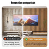 Comparación: pared antes de la renovación (pared vieja) y después (pared con rejilla de lujo clara).