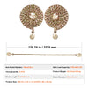 A set of heavy duty transport binder chains with gold-colored links and clasps shown in various forms.