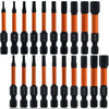 A set of magnetic impact drill bits in various sizes and types, shown vertically.