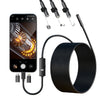 Endoscopio de smartphone HD con múltiples sondas y cable enrollado.