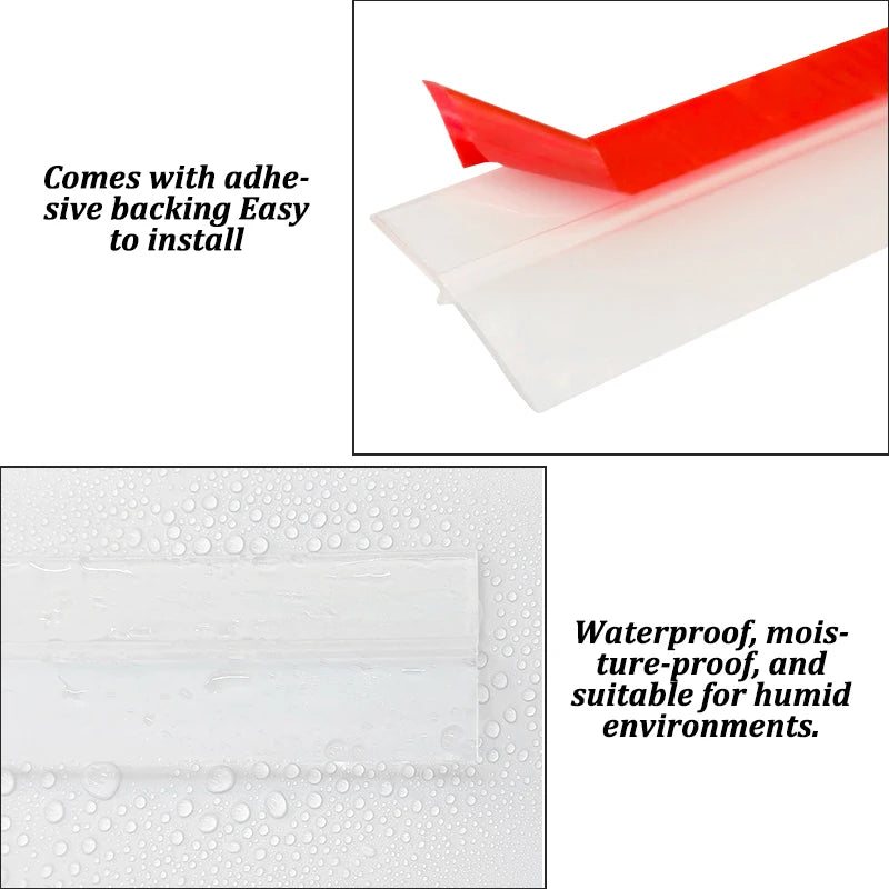 Transparent weatherproofing sealing strips with adhesive backing for easy installation and waterproof properties