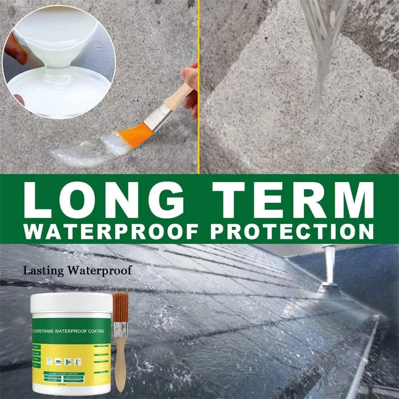 A hand applies an invisible waterproofing coating to a dark surface, demonstrating long term waterproof protection.