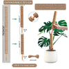 Two 17-inch moss poles used as expandable plant support for tropical leaves.