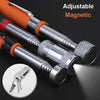 Adjustable magnetic telescoping pick-up tool with orange and silver components