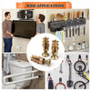 A set of heavy-duty thread repair wall anchors displayed alongside various tools and hardware.
