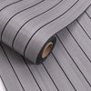 Roll of gray 3D self-adhesive wall decor grille wallpaper with subtle vertical lines.