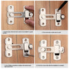 Instructions show how to install a premium stainless steel sliding door latch using a Phillips screwdriver.