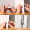 Step-by-step guide showing how to install magnetic button curtain clips for window drapery