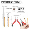 A set of professional hair extension pliers and micro rings, including various sizes and a silicone button.