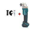 A Makita BL angle grinder tool with a brushless motor and accessory attachments.