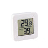 Termómetro digital y medidor de humedad blanco mostrando 29.6 grados y 39 por ciento de humedad.