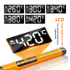 A portable soldering iron displaying a temperature of 420 degrees with multiple temperature settings shown on the screen.
