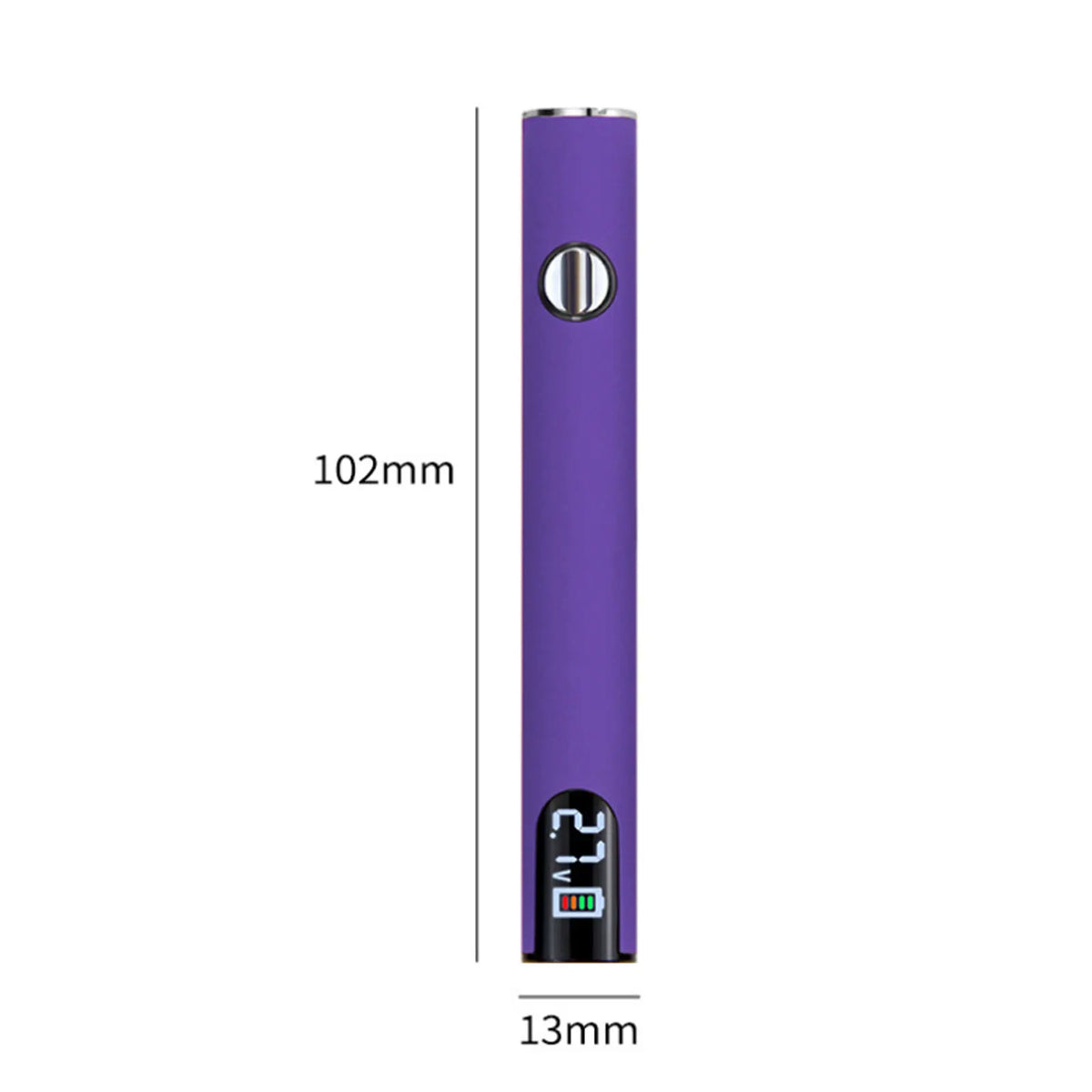 A purple portable mini soldering iron kit with a 102mm length and a 13mm diameter.