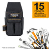 Estuche multiherramienta negro con 15 compartimentos y diseño todo en uno para diversas herramientas y accesorios