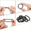Hands demonstrate a black nitrile rubber O-ring seal repair kit, showing various ring shapes and components.