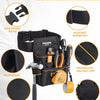 Black TKIGZNW tool bag with quick-release buckle, Velcro design, and tear-resistant nylon.
