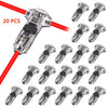 20 pieces of silver T-tap wire connectors for quick solderless wiring